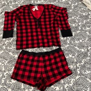 BRAND NEW WITH TAGS Victoria Secret lumberjack 2 piece night set!